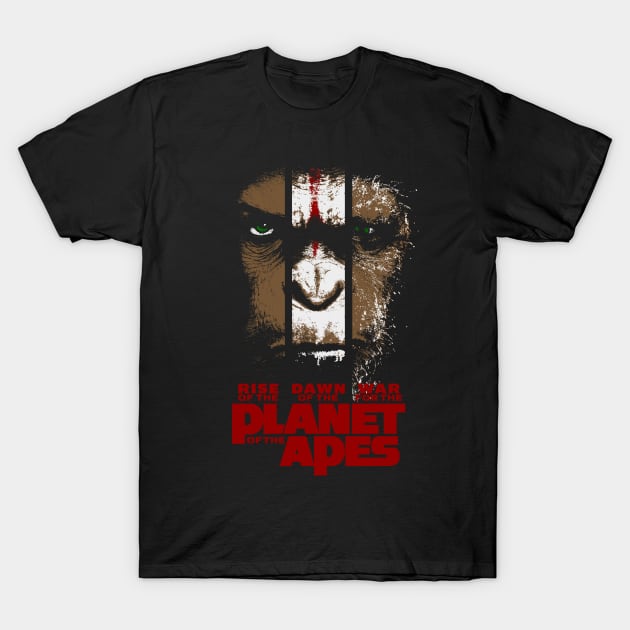 Planet of the Apes Trilogy T-Shirt by Grayson888